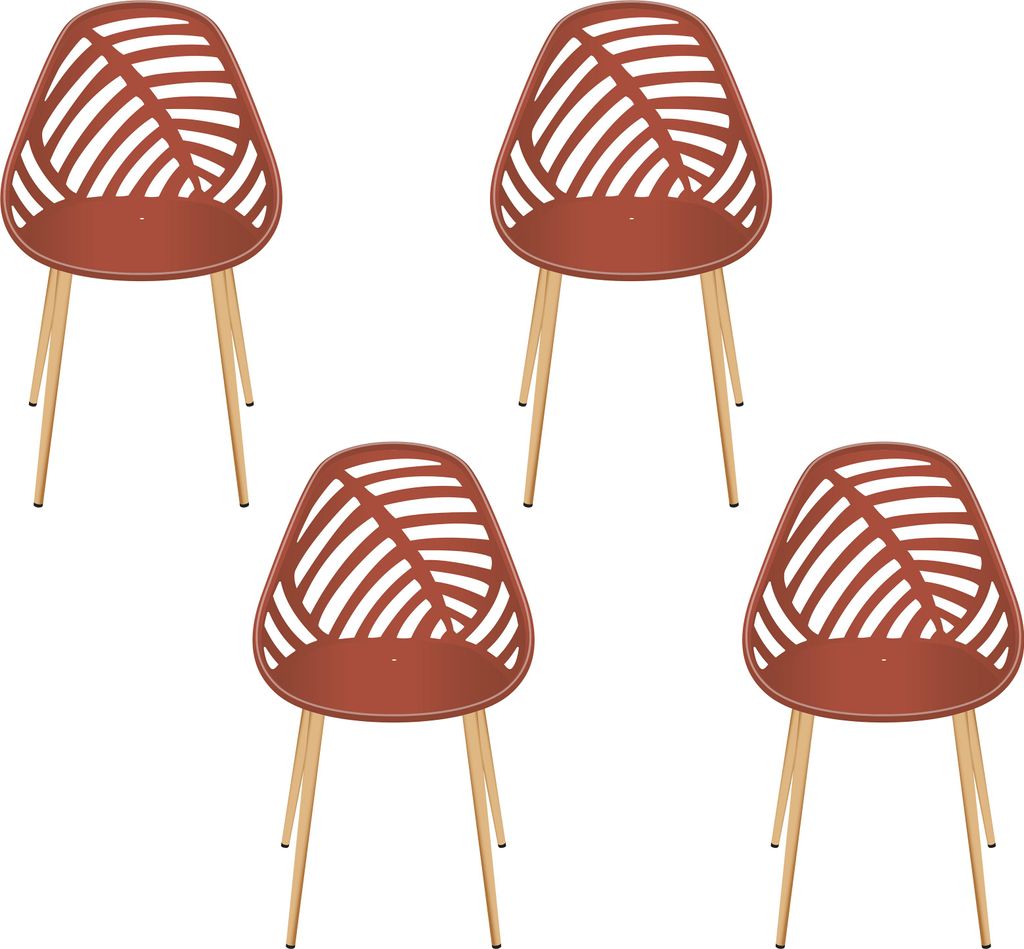 Chaise Alameda Terracotta - Lot De 4 Image du produit 