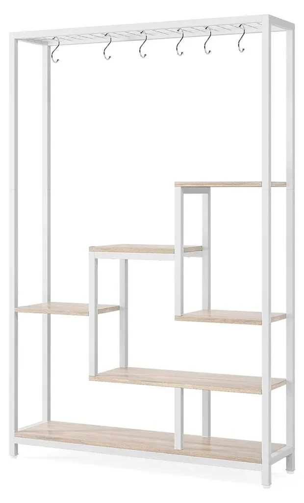 Support plantes gain de place 180 cm blanc - 5 niveaux stable et robuste
