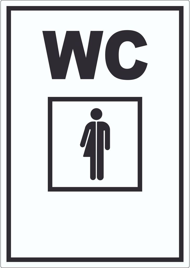 WC Transgender Aufkleber A0 (841x1189mm)