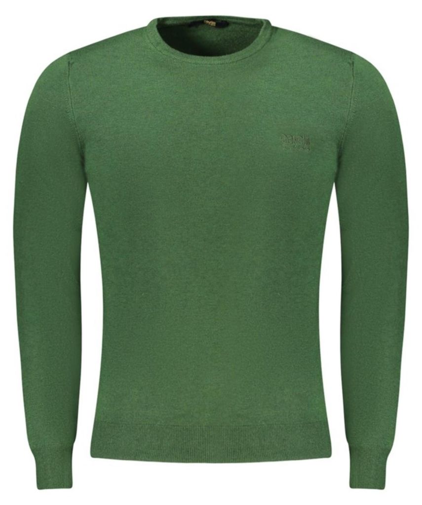 Cavalli Class Herren LANGARM-T-SHIRT Grün TXM60A_VE04000 : Größe - L Größe: L