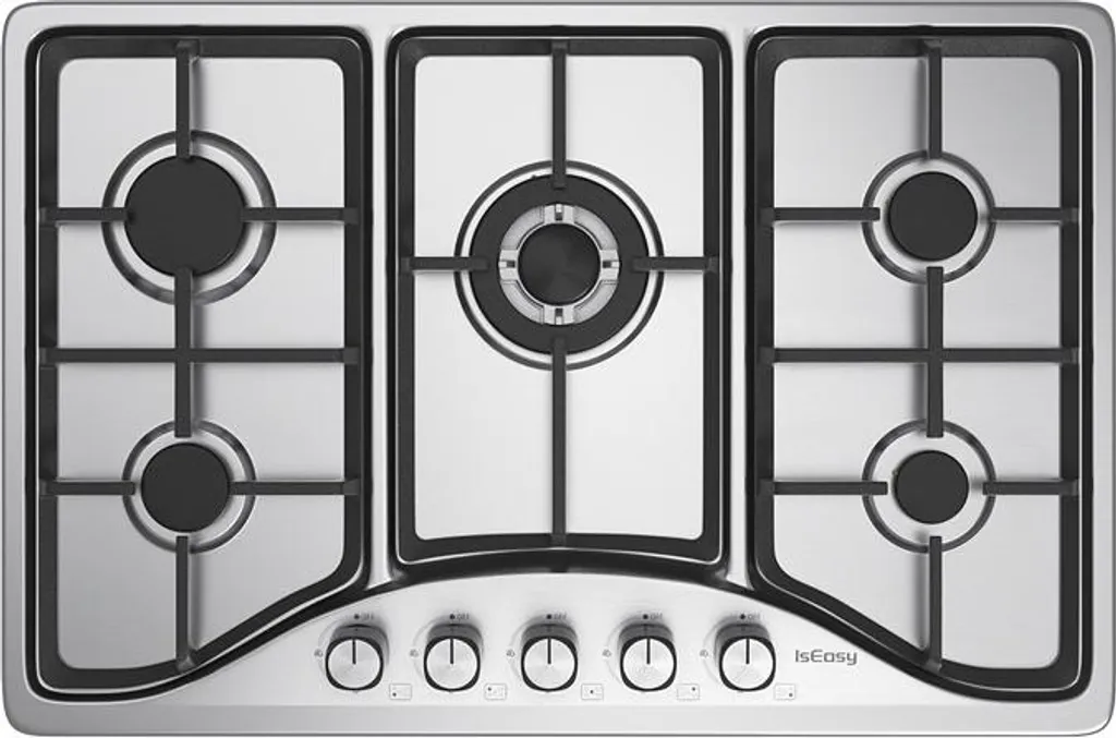Table de Cuisson Gaz 5 Feux IsEasy MGBS-765 Encastrable en Inox