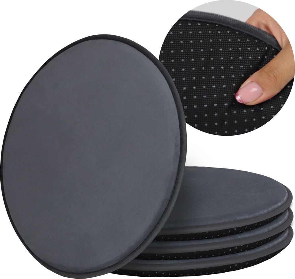 Domarex Rundes Sitzkissen Set für Stühle Weich Rutschfest Produktbild 