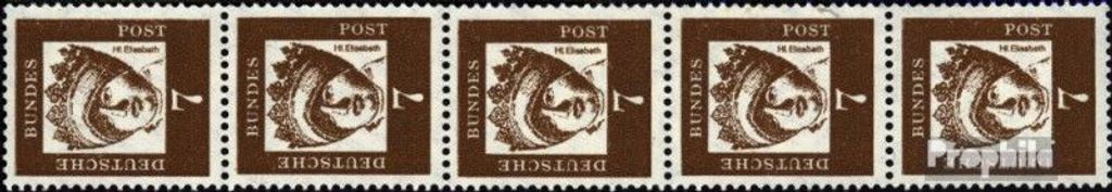 Briefmarken BRD (BR.Deutschland) 1961 Mi 348y R Fünferstreifen postfrisch Bedeutende Deutsche