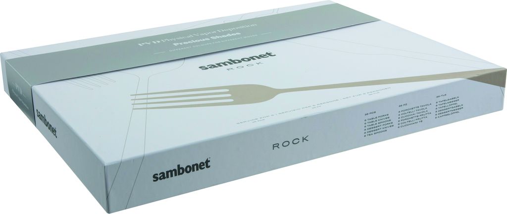 Sambonet Rock Edelstahl / PVD schwarz Besteckset 36-tlg. Produktbild 4