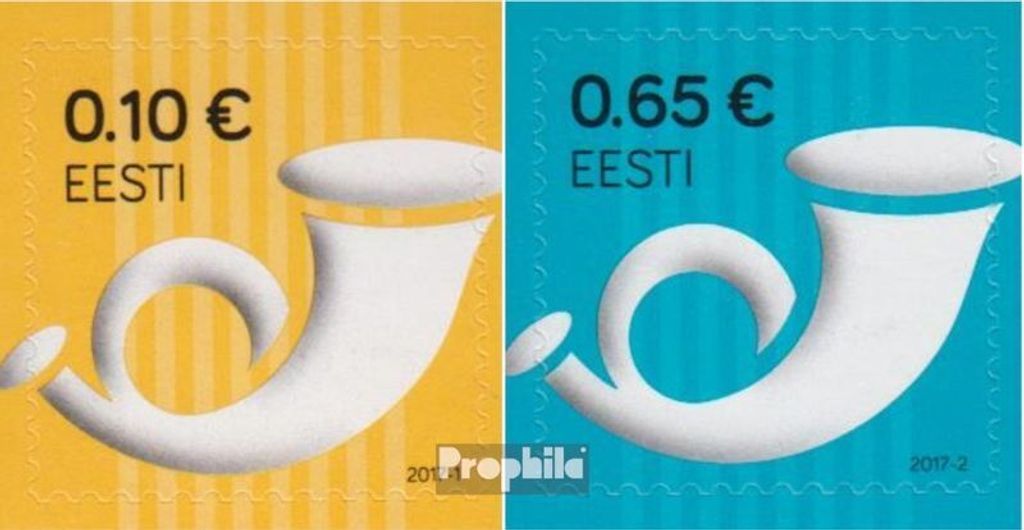 Briefmarken Estland 2017 Mi 879I-880I (kompl.Ausg.) postfrisch Posthorn