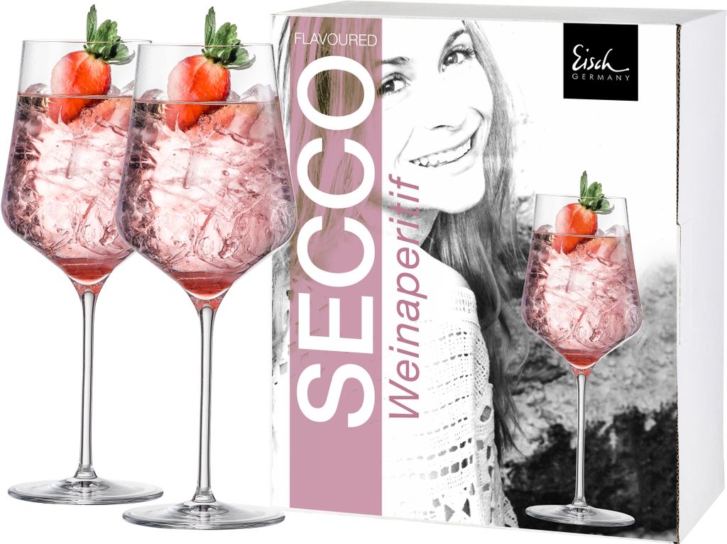 Eisch Secco Flavoured Wein-Aperitif Gläser im Geschenkkarton Set 2-tlg. / 620 ml
