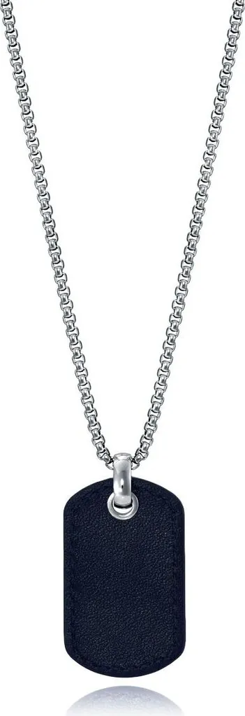 Fini les médailles bruyantes : collier cuir Magnum avec plaque intégrée