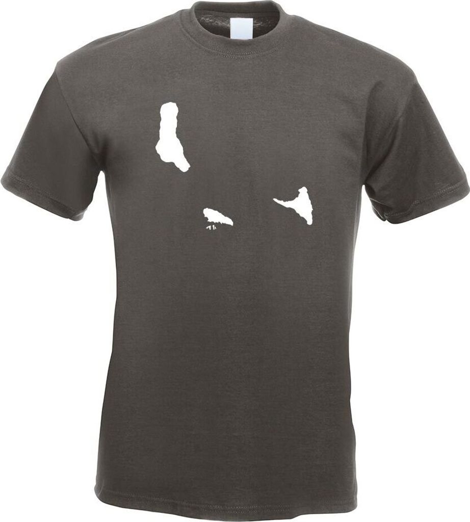 Kiwistar - T-Shirt - Graphit - Komoren Umriss Kontur Herren Funshirt Bedruckt Design Sprüche Spruch Motive - mit Motiv Bedruckt - Funshirt Design ...