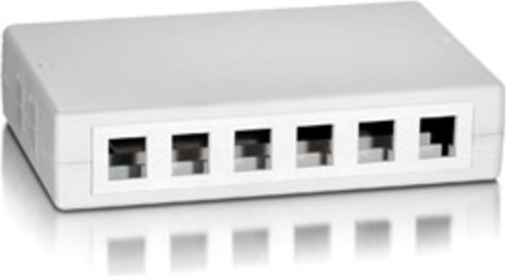 equip Aufputz Box für 12 x Keystone Jack, weiß