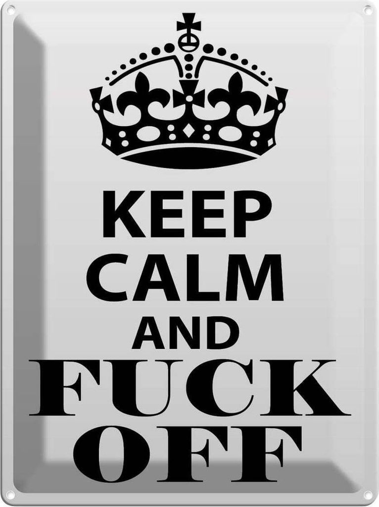 vianmo Blechschild 40x30 cm Keep Calm and fuck off Yoga
