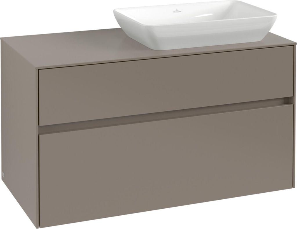 V&B Waschtischunterschrank Collaro 100x54,8x50cm, WT rechts, graphite