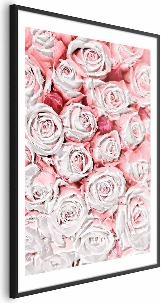 Posterpapier Poster - White Roses 21x30 cm Blumen b-C-0337-ao-a