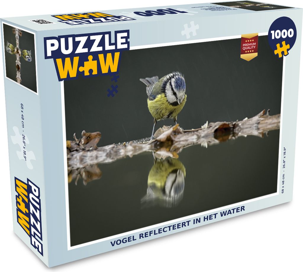 MuchoWow Puzzle 1000 Teile Vogel - Wasser - Spiegelung - Erwachsene - Rätsel