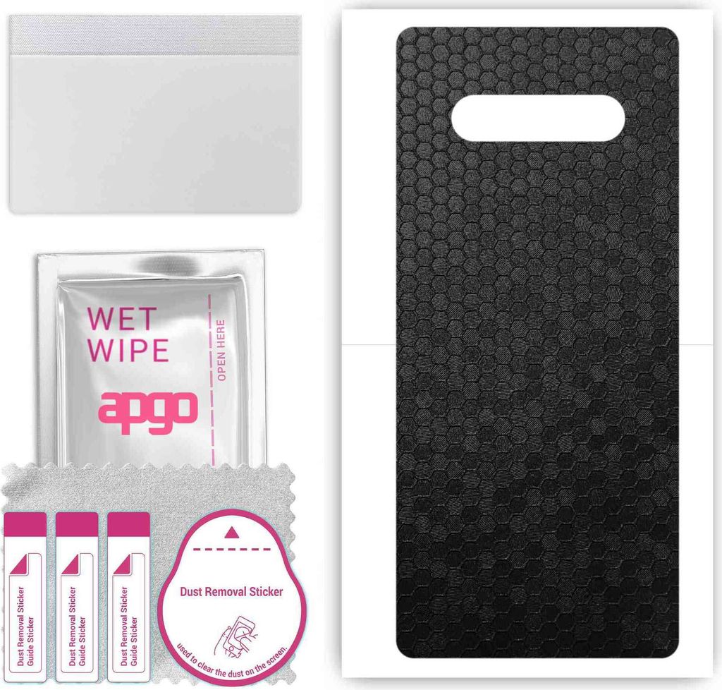 apgo Rückseite Schutzfolie, Skin, kompatibel mit Black Shark 4S Pro, Hinten Displayschutzfolie aus Vinylfolie, kratzfest, einfache Montage - Schwa...