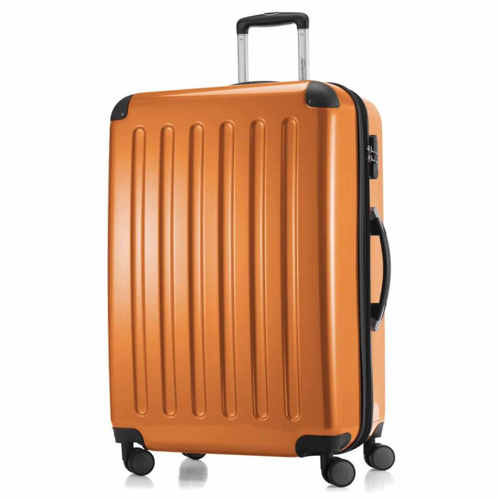 HAUPTSTADTKOFFER - Alex - Großer Hartschalen-Koffer Koffer Trolley Rollkoffer Reisekoffer, 75 cm, 119 Liter,Orange