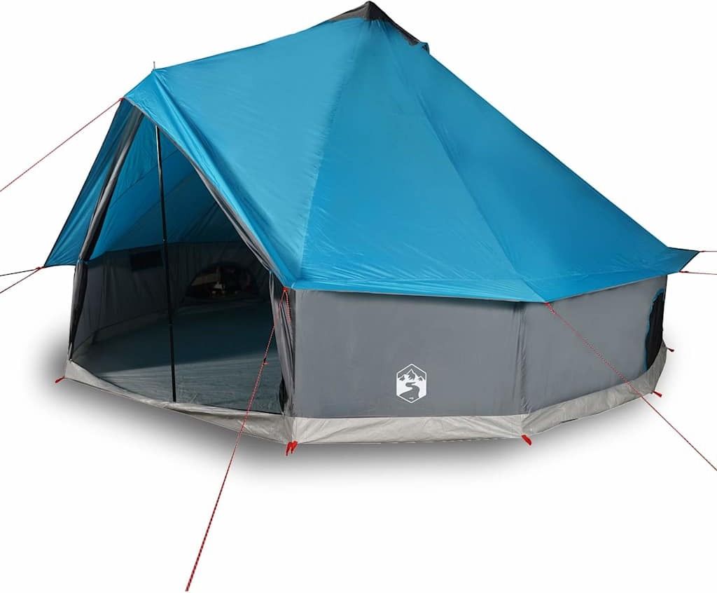 vidaXL Tipi-Familienzelt 10 Personen Blau Wasserdicht Produktbild 3