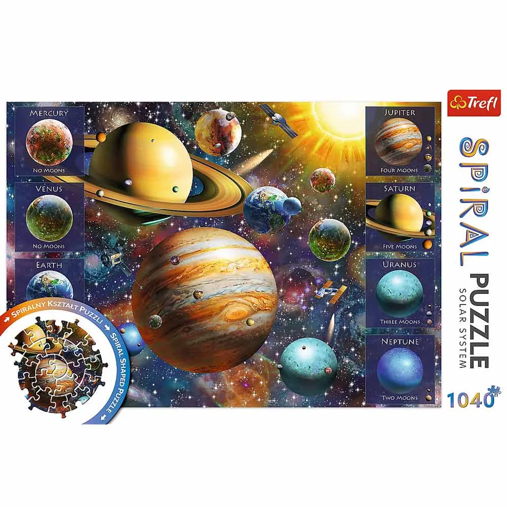 Puzzle 1000 Pièces et Plus Système Solaire Spirale Trefl - Jeu Créatif