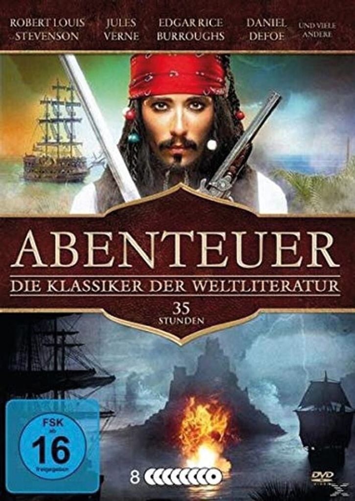 Abenteuerfilme - Die Klassiker der Weltliteratur (8 DVD-Box mit 32 Filmen) DVD-Box