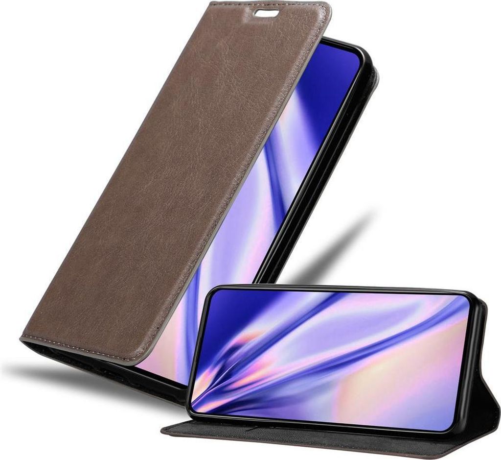 Cadorabo Hülle für Asus ZenFone 7 Schutz Hülle in Braun Handyhülle Etui Case Cover Magnetverschluss