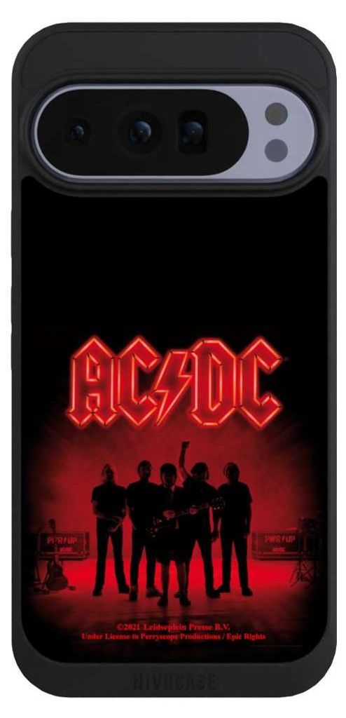 NIVOCASE Handyhülle für Google Pixel 10 Pro XL Hülle NIVOpure Case Schwarz ACDC Band Offizielles Lizenzprodukt
