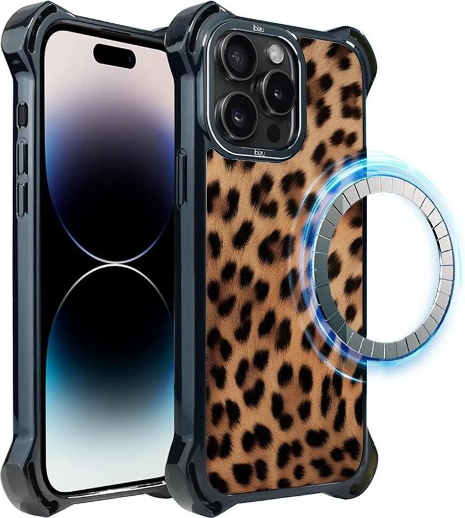Custodia per iPhone 14 Pro IBIZU DropGuard Ultra con MagSafe, Call of Nature, Panther