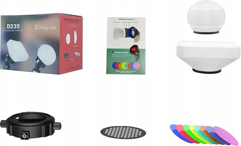 Kit de diffuseurs flash 12in1 et filtres pour lentille photo Go D235