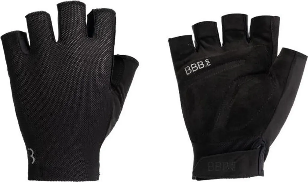 Gants cyclisme respirants BBB AirSupport noirs : mesh haute performance
