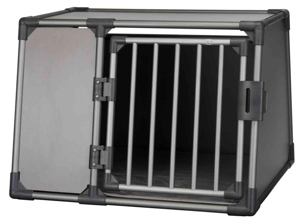 TRIXIE Transportbox, Aluminium - grafit - 92 × 64 × 78 cm Produktbild 