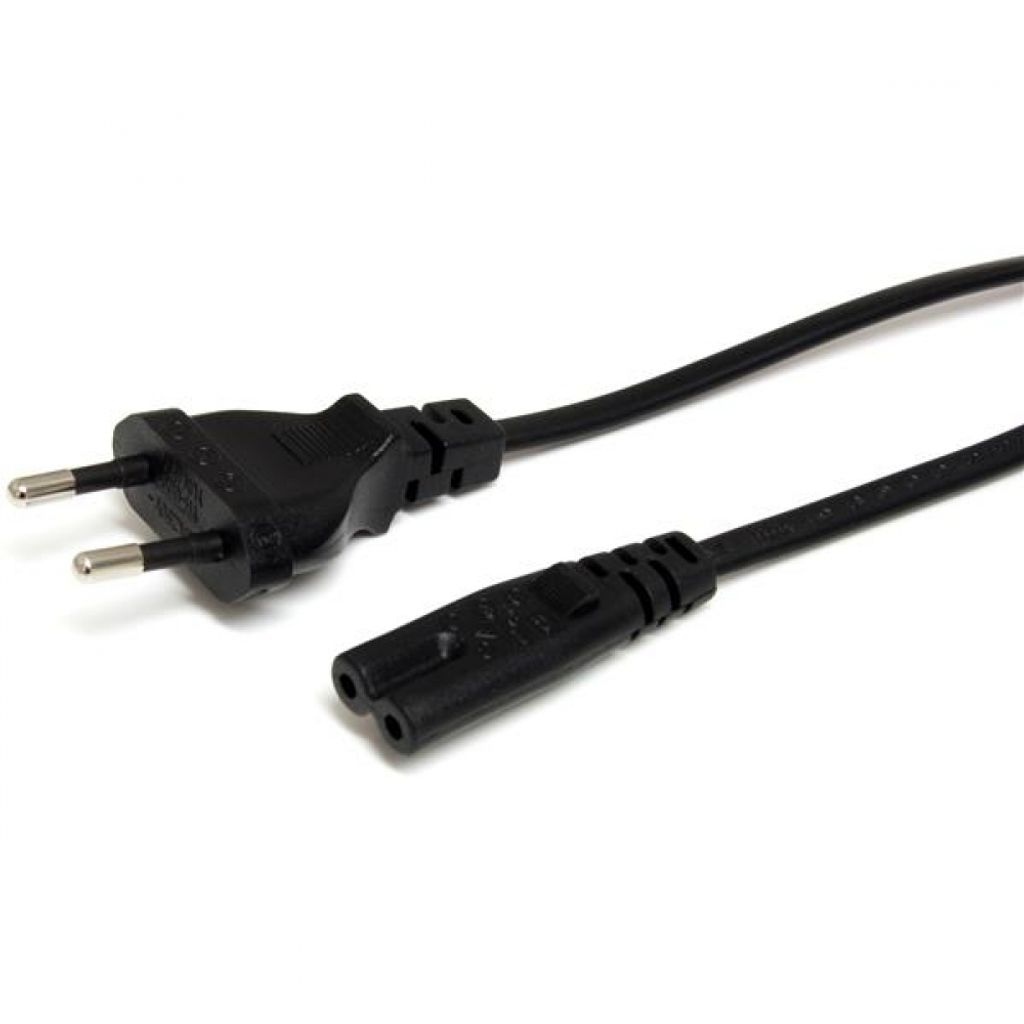 StarTech.com 1 m Laptop Ladekabel, EU Stecker auf C7, 2,5A 250V, 18AWG, Laptop Ersatzkabel, Drucker Stromkabel, Laptop Stromkabel/Netztkabel - UL g...