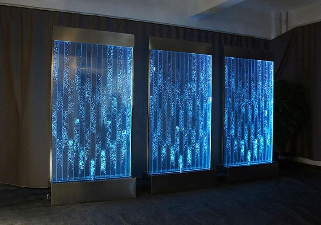 Wandpaneel Trennwand Wasser Wände Wand LED Wasserwand Design Beleuchtet 240x240