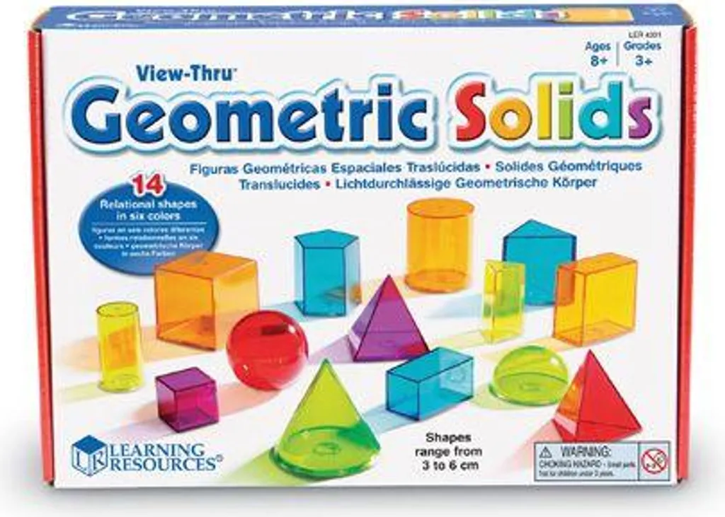 Solides Géométriques Transparents : Kit Pédagogique de 14 Formes 3D - 4