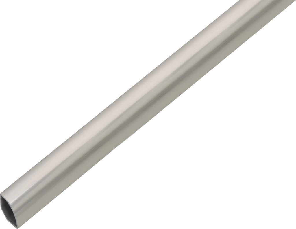 Alberts Vierteilkreisprofil | Kunststoff, Edelstahloptik | 1000 x 15 x 1,2 mm | 6er Set