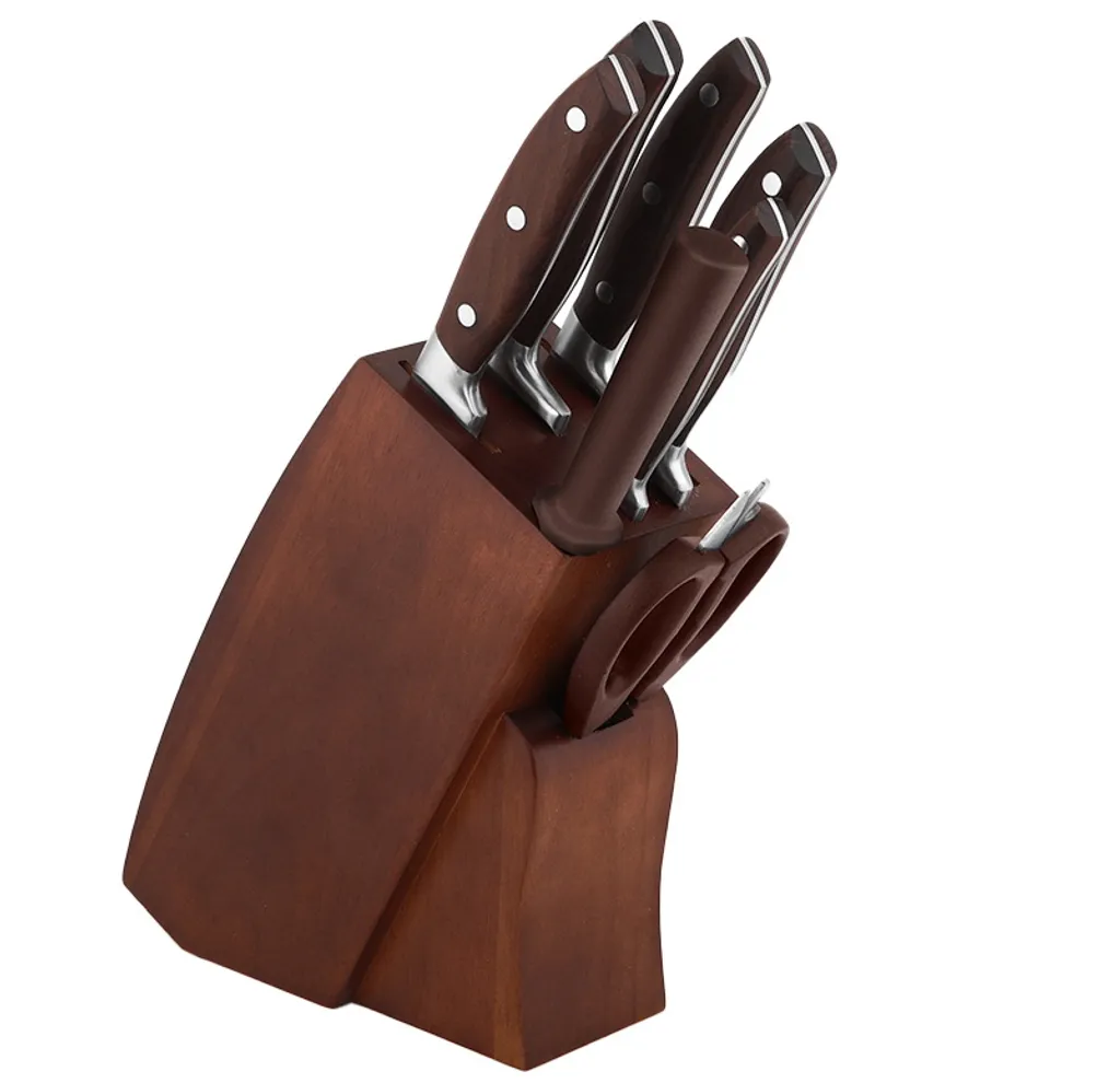 Set di coltelli con supporto Carl Schmidt Sohn-Michelangelo Soltau, acciaio inossidabile, argento/marrone