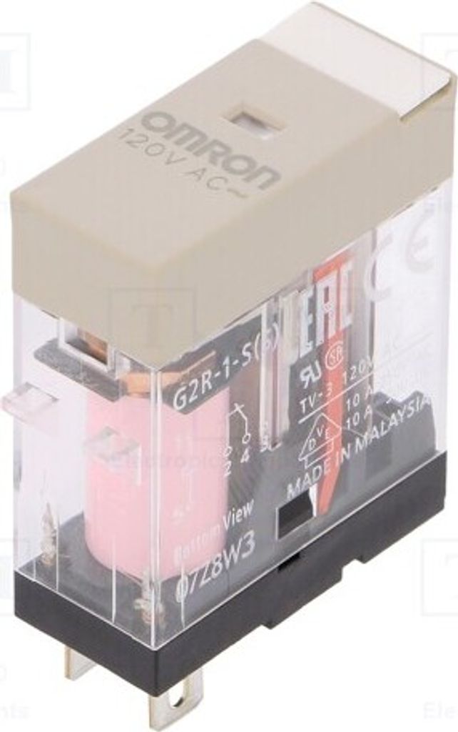 1x Relais: elektromagnetisch 10A/250VAC USpule: 120VAC 300W G2R-1-S AC120 Elektr