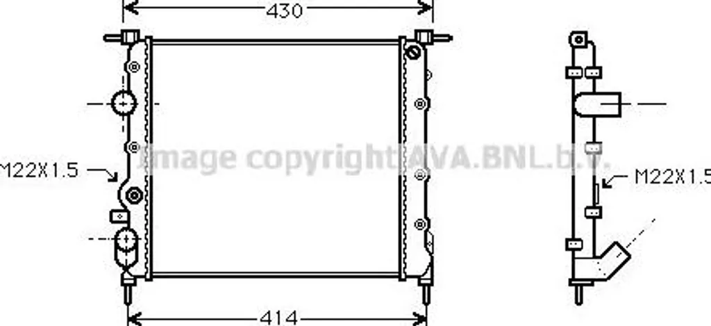 Radiateur moteur anti-fuite AVA RT2260 pour réparer votre Clio
