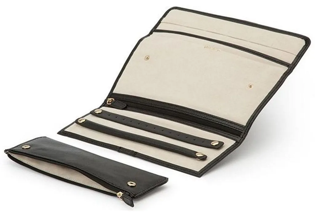 Coffret bijoux Wolf Palermo cuir LusterLoc avec roulettes de rangement