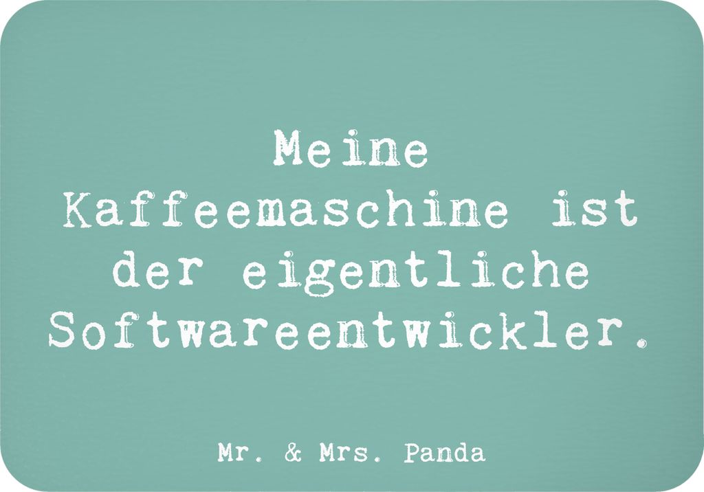 Mr. & Mrs. Panda magnet Spruch Softwareentwickler Held - Meeresbrise - Geschenk, Berufe, Programmierer, Softwareentwicklung, personalisierte Gesche...