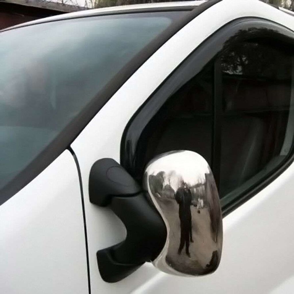 Recambo EDELSTAHL SPIEGELKAPPEN kompatibel für OPEL VIVARO A, NISSAN PRIMASTAR, RENAULT TRAFIC II