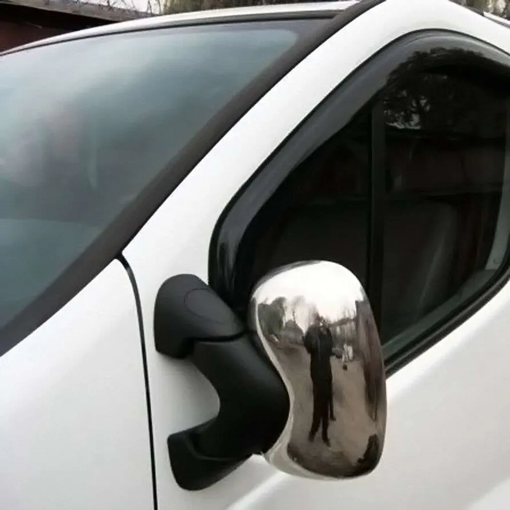 Coques de Rétroviseur Inox pour Opel Vivaro A et Nissan Primastar