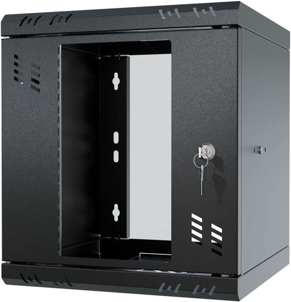 Rack Cabinet 10" 6U, 300mm, Glass Door, Black Obrázok produktu 