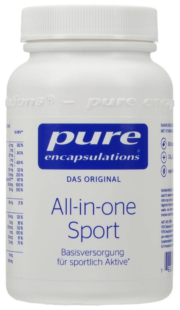 PURE ENCAPSULATIONS all-in-one Sport Kapseln 60St PZN Produktbild 