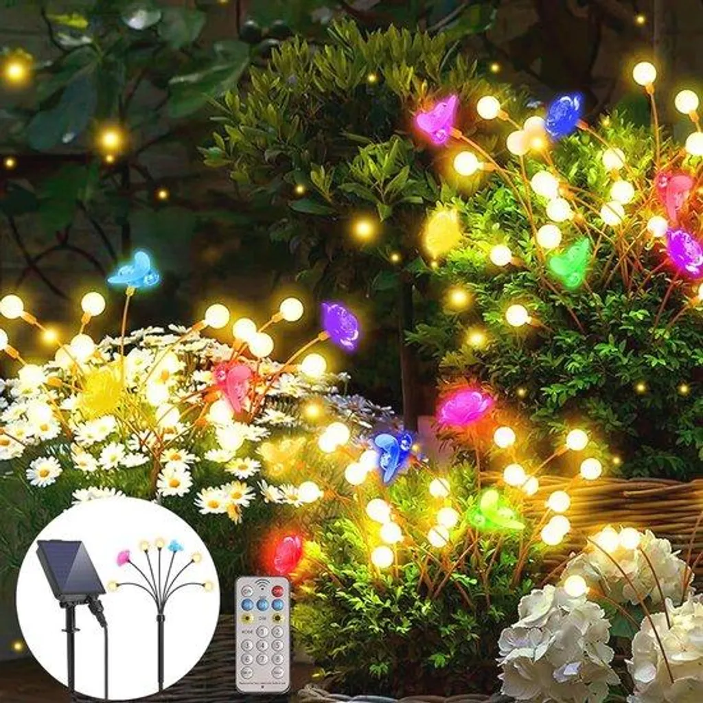 Lampe solaire de jardin pour allée et terrasse étanche blanc et RGB