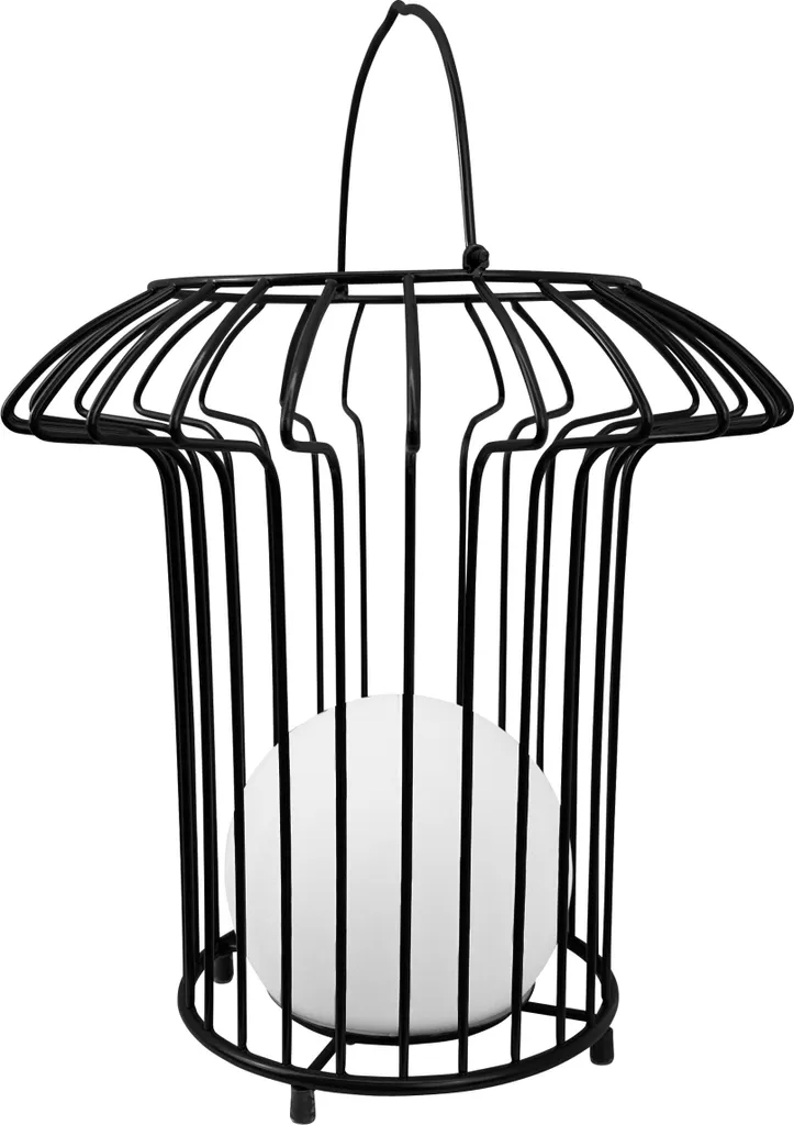 Éclairage de Terrasse LED Noir Basket - Lanterne Extérieure pour Jardin
