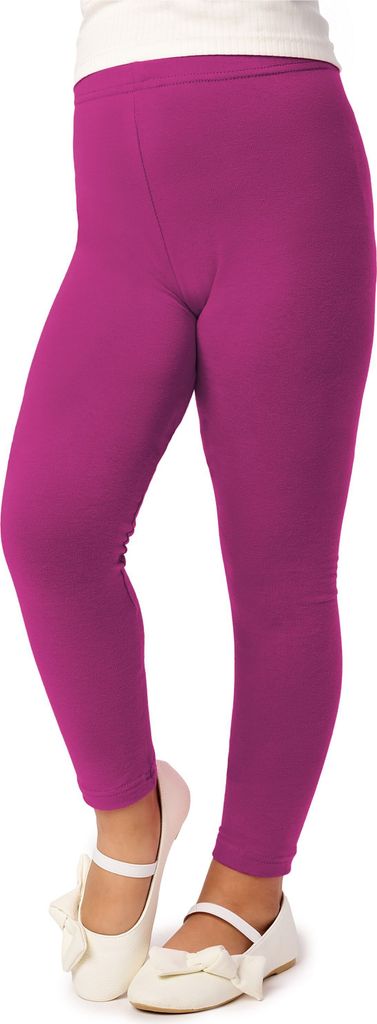 Merry Style Mädchen Lange Leggings aus Viskose MS10-130 (Fuchsie-2, 122 cm).