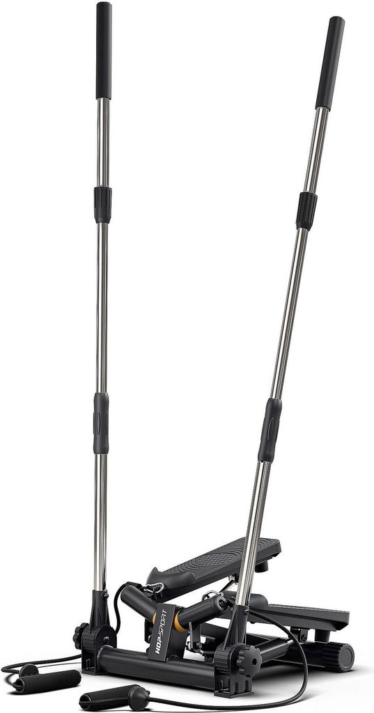 Hop-Sport Swing Stepper HS-050S Norg, Up-Down-Side-Stepper für Zuhause mit Haltegriffen, Expander & LCD-Display