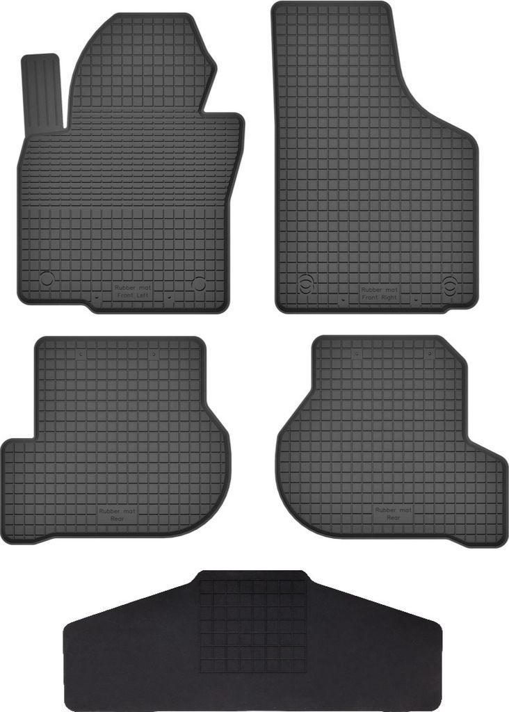 Gummi Fußmatten Set Für: Seat Toledo Iii (2004-2012) Gummimatten Schwarz