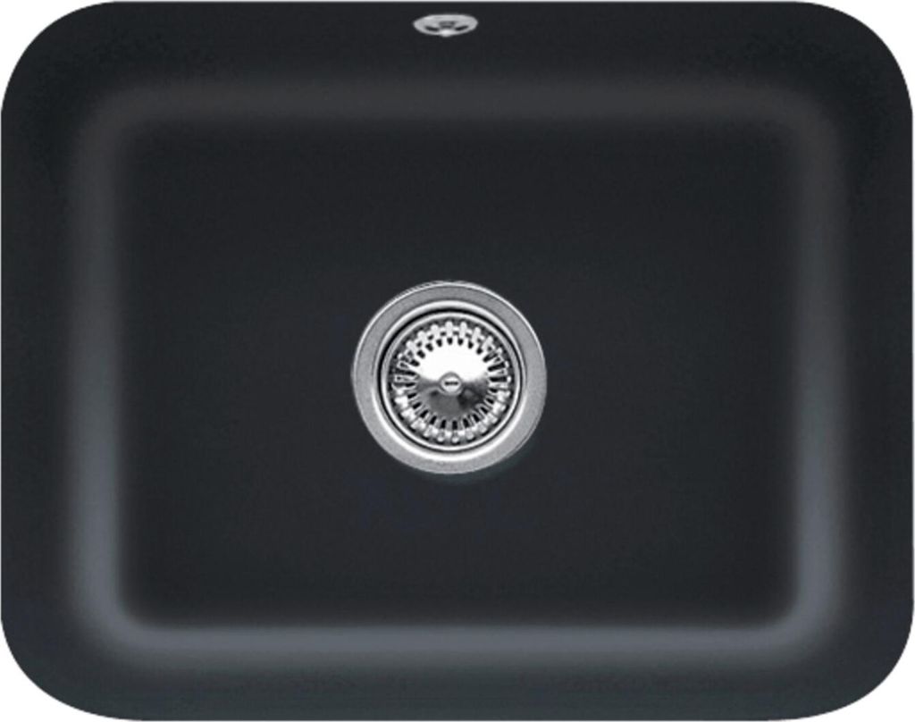 V&B Unterbauspüle Cisterna 60C m Abl.garn, Exzenter, pure black