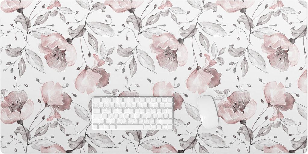 Florales Vintage-Muster – Schreibtischunterlage – Rutschfeste Tischunterlage – Schreibtischmatte für Büro & Zuhause – Schreibunterlage ...