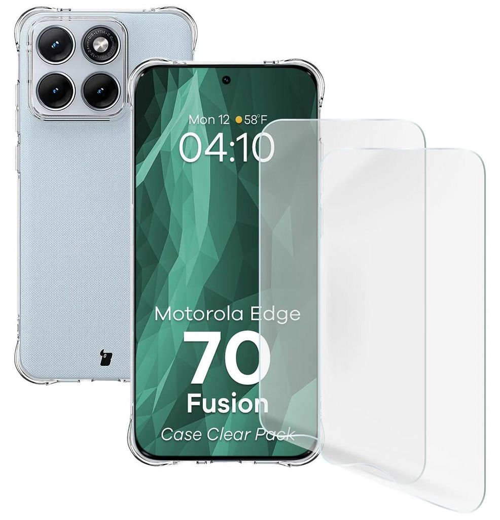 Handyhülle + 2x Folie für Motorola Edge 70 Fusion, Bizon Produktbild 