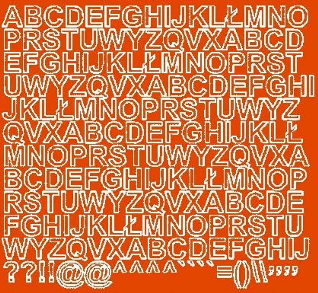 Lettere adesive, 1,5 cm, arancione opaco